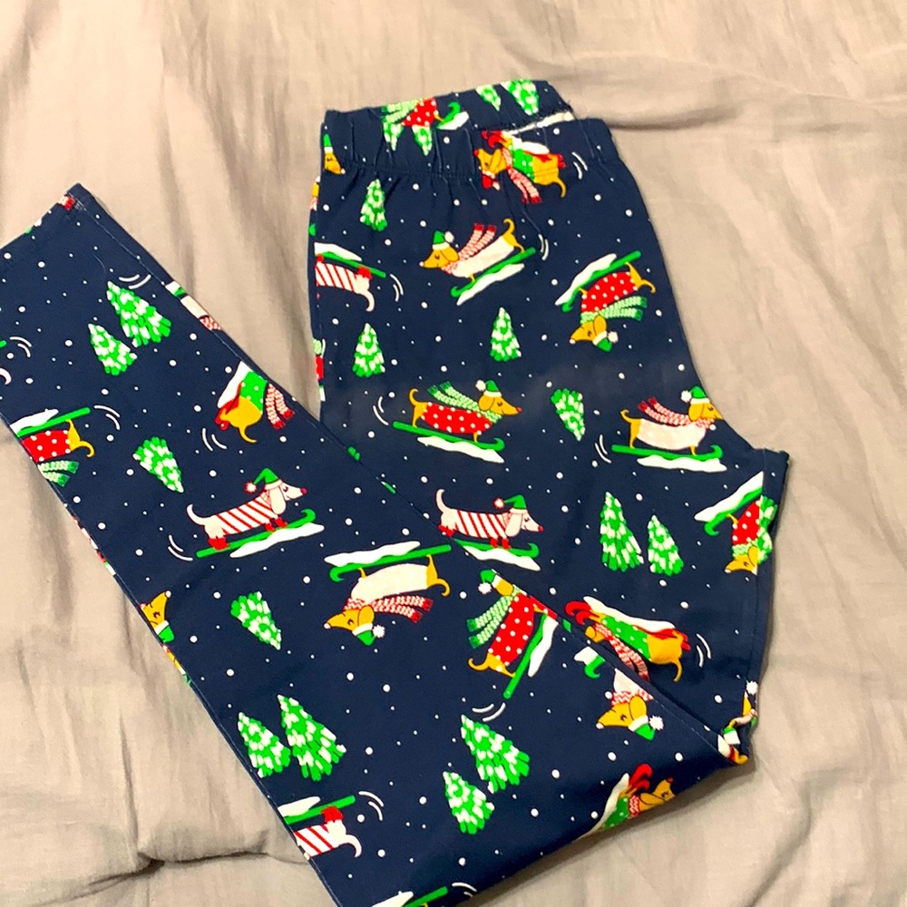 Knit Christmas leggings